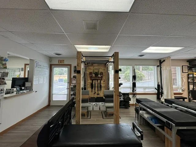 Mechanical traction bay at Spine and Scoliosis Clinic