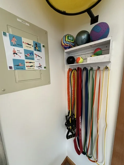 Resistance bands and rehab tools, ready for your exercise program