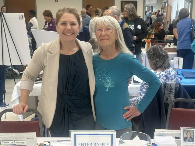 Dr. Johnsen with patients at a community event in Anacortes